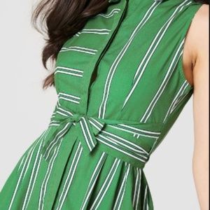 Striped belted dress